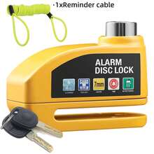 Portable Alarm Motorcycle Disc Brake Lock, Anti-Theft Lock For Outdoor Riding Scooter, Bicycle Alarm Disc Brake Lock, Bicycle Lock, Motorcycle Lock, Equipped With Reminder Rope, Aluminum Alloy Body And Coated Surface For Perfect Anti-Rust - Multicolor - View 14