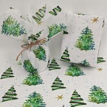 60/30/10 QOQI Christmas Gingerbread Man Tissue Paper - 20x34 Inches Gingerbread And Polka Dot Design, Lightweight Protective Packaging, Santa Claus, Christmas Stockings, Lights, Christmas Tree Leaves, For Gift Wrapping, Fragile Item Protection, Holiday Decorations (Candy Cane Stripes, Blue Stars), Gingerbread Decorations, Holiday Wrapping, Holiday Style, Holiday Theme Prints, Seasonal Wrapping, Holiday Decorations, Party Planning