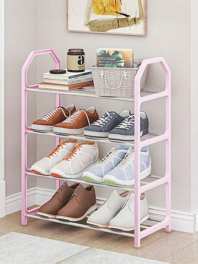 SESE HOME - 1 pieza Organizador de estantería para zapatos de 4 niveles - Estantería de almacenamiento de zapatos independiente para armario, entrada y puerta principal - Gabinete de zapatos ahorra espacio, fácil montaje, soporte de zapatos duradero