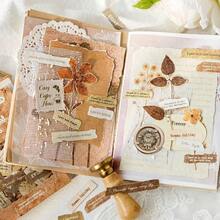 Pegatina decorativa con frase en inglés de textura natural, material para collage DIY, adecuado para diarios de balas, materiales de collage, tablas de cortar, diarios, cuadernos, mejores regalos para la temporada de regreso a la escuela, Acción de Gracias, Halloween, Navidad y el Día Nacional de Arabia Saudita.