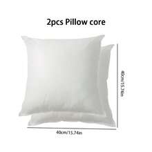 2pcs White Polyester Flocked Decorative Pillow Inserts - Soft Polyester Filled Throw Cushions, Suitable For Bed, Sofa - Machine Washable Home Decor, Comfortable Bedding Accessories, Neutral Color Style Throw Pillow Inserts With Strong Support - No Lumping, Breathable Design, Suitable For Daily Use And Hosting Guests With Gentle Filling, More Reassuring For Daily Use