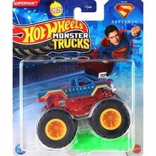 Hot Wheels 怪兽卡车玩具，鲨鱼恐龙狂暴龙，1:64 比例压铸车辆收藏玩具卡车，带巨型车轮，2026 版儿童及收藏家玩具车，合金野性大脚怪惯性男孩越野攀爬沙滩玩具车 1 件