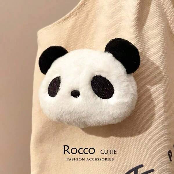 1 pezzo Spilla carina a forma di panda, spilla da risvolto a forma di panda dei cartoni animati, accessorio adorabile per borse, regalo di Natale