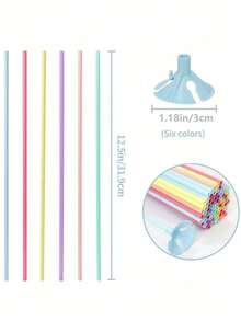50/30/10pcs 32cm Balloon Stick Multicolor Plastic Macaron Balloon Holder Cups For Wedding Birthday Decor Accessories Wholesale