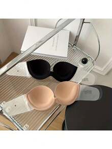 Non-Slip Strapless Bra For Women | Seamless Push-Up Invisible Bra Wedding Dress Low-Cut Camisole Outfit - 黑色的 - 查看 5