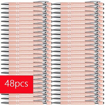 48pcs Customizable Multi-Color Metal Gel Pen Set - Retractable Medium Tip, Lightweight & Durable, Suitable For Business, Office, School And Back To School/Graduation - Independence Day And Valentine's Day Gift