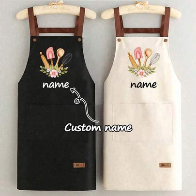 1 chiếc tạp dề nấu ăn tùy chỉnh, thiết kế in tùy chỉnh - Tạp dề nấu ăn cá nhân hóa, logo tùy chỉnh, tạp dề đầu bếp, tạp dề tên, quà tặng làm bánh, tạp dề nướng BBQ, tạp dề nhà bếp, tạp dề polyester chống dầu hiện đại, tạp dề nhà bếp màu đen, tạp dề polyester, thích hợp cho làm vườn, nhà bếp và việc nhà, tuyệt vời cho gia đình, nhà hàng và sử dụng trong nấu nướng, lý tưởng cho Ngày của Mẹ, mùa cưới, lễ tốt nghiệp, quà tặng cho gia đình và bạn bè, vật dụng cần thiết trong nhà bếp.