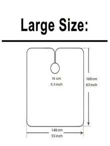 139.7厘米 x 160.02厘米 专业美发沙龙披肩，时尚设计，防静电，易清洁面料，适用于理发或剃须服务 - 适合美发师和美容院 - 专业美发师剪发服务披肩 - 配有颈部除尘掸 - 时尚实用，沙龙专用 - 彩色 - 查看 7