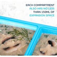 Silicone Freezer Trays With Lid, 1 - Cup Soup Freezer Container Large Cube Molds With Reinforced Steel Ring Top Freezing Soup Sauce Broth Leftovers Oven Dishwasher - Safe2 - Pack - 紅色-2杯 - 查看 8