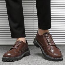 Herren Business Anzugschuhe, koreanische Mode Lässig Schuhe, vielseitige Budapester, braun, Schnürung, Metalleyelets, Büro-/Hochzeitsschuhe