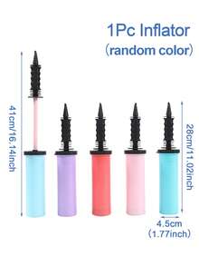 1pc Random Color Balloon Pump, Plastic Manual Balloon Inflator, Balloon Accessory, For Party,Christmas