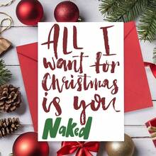 1 pezzo, Biglietto di auguri per Natale per esprimere amore, Biglietto di Natale con busta - Biglietto di Natale con testo