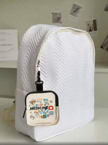 Geantă compactă pentru medicamente și portofel pentru monede, cu buzunar sigur cu fermoar și clemă tip carabină, husă/organizator multifuncțională din poliester durabil pentru medicamente, consumabile, monede și obiecte mici, geantă de călătorie portabilă și ușoară, cu imprimeu vibrant distractiv și design grafic jucăuș, ideală pentru profesioniștii din domeniul sănătății, studenți, lucrători de birou și călători, utilizare zilnică perfectă, ziua de naștere, Crăciun, Anul Nou, Ziua Îndrăgostiților, cutie de pastile pentru cadouri de la întoarcerea la școală, organizator de medicamente, geantă de depozitare a medicamentelor pentru călătorii în aer liber, articole esențiale, geantă de prim ajutor.