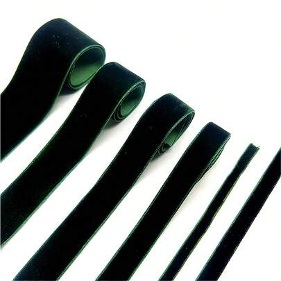 6mm 10mm 15mm 20mm 25mm 38mm Dark Green Velvet Ribbon Handmade Bows & Ribbons Wedding Party Decoration Ribbon For Gift Wrapping DIY Hair Sewing Crafts