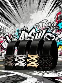 Thắt lưng nam đa năng, khóa trơn, kiểu dáng công sở thường ngày, màu đen, bản rộng, thời trang cho sinh viên. - Nhiều màu - Xem 1