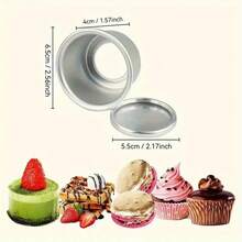 1pc/3pcs/6pcs, Aluminum Alloy Round Cake Mold With Removable Base, Suitable For Making Round Tower Cakes, Cheesecakes, Caramel Candies, And Chocolate Desserts - Essential Mini Tower Pan For Home Baking, Holiday Dessert Mold, Easy-Release Mold