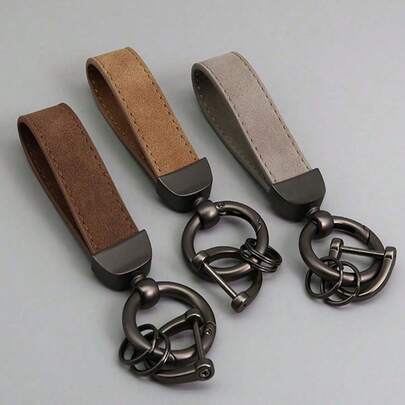 1pc Creative Minimalist Faux Fur Car Key Chain Keyring, Unisex