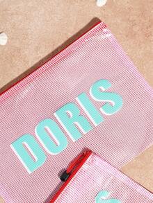 Túi đựng đồ vệ sinh cá nhân cá nhân hóa, Túi đựng đồ dùng cá nhân/mỹ phẩm có thể tùy chỉnh tên, Tiện lợi mang theo, Nhiều màu sắc để lựa chọn, Quà tặng cho gia đình, người yêu, phụ nữ, phong cách nữ tính, Chất lượng cao cấp - Nhiều màu - Xem 5