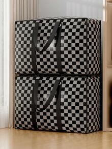 1 件大容量可折叠搬家袋、万圣节储物袋、防水防潮衣物收纳袋、带手柄的无纺布储物袋、旅行、衣物保护、搬家袋、适用于家庭存储、旅行、商务旅行、搬家，是送给家人、朋友或爱人的绝佳乔迁或圣诞礼物 - 黑與白 - 查看 2