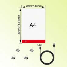 A2/A3/A4 Light Pad Kit, Dimmable Light Box, Eye Protection Diamond Painting Light Board With Top Clip, Portable Light Pad For Tracing Painting, Calligraphy, Watercolor, And Diamond Painting, Anniversary Gifts For Wife Girlfriend, Birthday Gifts For Friend Daughter