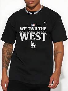 We Own The West Dodgers Shirt Graphic T Shirt Vintage Black T-Shirt - 黑色 - 查看 8