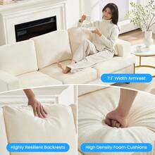 Modern Chenille Fabric 56" Width Loveseat Sofa, 2-Seater Sofa Couch For Living Room,Short Sofa