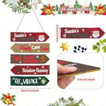 Christmas Hanging Arrow Signs Wooden Christmas Decorations Christmas Plaques Winter Christmas Door Decorations Country Christmas Farmhouse Home Decorations Holiday Wall Decorations Suitable For Door Porches Indoor Outdoor