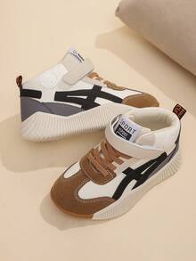 1 Pair Hook And Loop Design Boys' Sports Shoes, Girls' Fashion Casual Tennis Shoes, Infant Tennis Shoes, New Spring/Autumn Collection