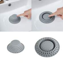 Capteur de cheveux pour drain de baignoire, capteur de cheveux de douche en silicone premium, 1 paquet de bouchon de cheveux pliable pour drains à clapet et drains standard de douche, baignoire, salle de bain, évier