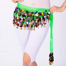 肚皮舞亮片流苏裙，时尚肚皮舞腰裙 - 彩色 - 查看 20