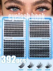 392 Personal Eyelash Book Cluster Extended False Eyelashes DIY At Home Cluster Eyelash Extended Makeup, Rzęsy, Rzęsy, Eyeliner Cluster, Cluster Eyelash, Naturalne, Puszyste Sztuczne Rzęsy, Odpowiednie Na Halloween, Boże Narodzenie, Makijaż