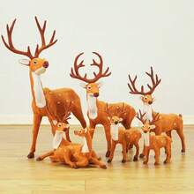 2026 New Christmas Decoration Reindeer Figurines, Deer Ornaments For Christmas Tree And Scene Arrangement