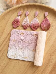 Polymer Clay Texture Rolling Pin, Floral Embossing Polymer Clay Texture Rolling Pin | Embossing Pottery Texture Rolling Pin For Jewelry Making, Similar To Polymer Clay Texture Sheets, Can Be Used With Polymer Clay Cutters, Ideal For DIY Crafts, Art Design And Jewelry Making - Polymer Clay Texture Roller - View 2