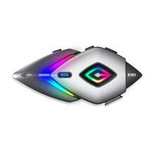 Motorcycle Helmet Wireless Headset With RGB Colorful Lights, High Battery, IP56 Waterproof Dustproof, SOS Distress Function, Bluetooth 5.4, 18Hrs Battery Life, 2025 New Release Speakers