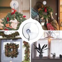 5/10/20pcs Suction Cup Hooks, Reusable Clear PVC Suction Cups With Metal Hooks, Suitable For Bathroom Walls, Window, Glass Door, Christmas, Halloween And Thanksgiving Decoration Hooks Christmas Decorations - Multicolor - View 4