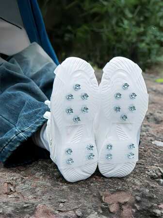 1 Pair Anti-Slip Shoe Covers Ice Cleats, Outdoor Winter Shoe Spikes, Snow Climbing Traction Crampons