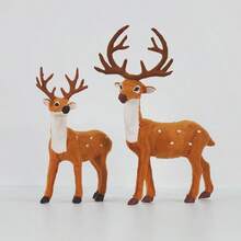 2026 New Christmas Decoration Reindeer Figurines, Deer Ornaments For Christmas Tree And Scene Arrangement