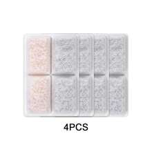 4pcs/8pcs/12pcs Cat Fountain Filter, 4 Grids Rectangular Replacement Filters, Compatible With Pet Fountain, Activated Carbon Filter, Suitable For Automatic Pet Drinking Fountain, Cat & Dog Water Dispenser Accessories - White - View 11