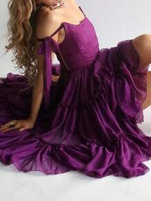 Women's Sleeveless Prom Dresses Short Homecoming Dress For Teens Lace Dresses Off Shoulder Beaded Ball Tulle Formal Evening Party Gowns - 紫羅蘭色 - 查看 10