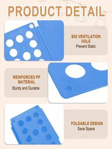 1 pieza Tabla plegable de ropa ajustable de plástico - Un organizador de plegado de ropa simple y rápido con múltiples agujeros, adecuado para almacenamiento en el hogar y la temporada de regreso a la escuela, Halloween, regalos de Navidad