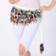 肚皮舞亮片流苏裙，时尚肚皮舞腰裙 - 彩色 - 查看 28