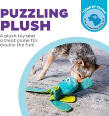 By Nina Ottosson Silly Legz Interactive Plush Dog Puzzle, Dog Enricent Toys, Plush, Floppy, Long, Octopus, Blue,20999681 - 青檸色 - 查看 2