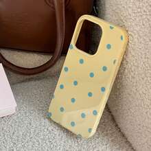 Simple & Fresh Polka Dot Anti-Drop Phone Case - Lemon Yellow - View 4