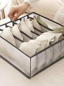 1/3 pièces Boîte de rangement pour sous-vêtements noirs, compartiments de placard de type tiroir, boîte de rangement pour vêtements et chaussettes à maille visuelle, boîte de rangement pour armoire, sous-vêtements, soutien-gorge, économise l'espace familial, peut être utilisée pour l'armoire, la chambre à coucher