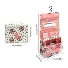 1 pièce Trousse de maquillage rose, organisateur de toilette de voyage et d'affaires, sac de lavage portable à grande capacité à suspendre pour hommes et femmes, organisateur d'accessoires de voyage, trousse de toilette pour voyage, salle de bain, femmes