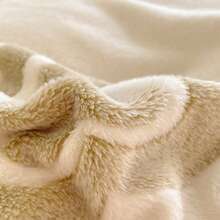 3 件套加厚保暖双面羊毛床上用品套装 - 绿心 + 卡通熊印花图案 | 1 件羽绒被套，2 件枕套，不含被子或枕头 | 舒适温暖透气，冬季必备床上用品 - 愛心LOVE - 查看 9