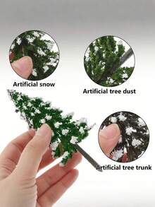 10 pezzi Alberi di pino innevati in miniatura da 5 cm/1,9 pollici a 7 cm/2,8 pollici, piccoli alberi di Natale simulati di pino Norby, alberi di Natale artificiali verdi, alberi di pino innevati con fiocchi di neve, decorazioni natalizie, alberi di pino invernali in miniatura per decorazioni per la casa, per decorazioni natalizie, decorazioni per micropaesaggi, esposizione da tavolo, forniture per feste di Natale