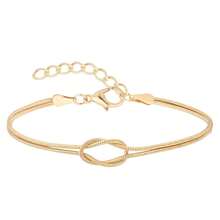 New Knotted Snake Bone Bracelet Love Knot Infinity Love Heart Couple Bracelet Romantic Chain - Bạc - Xem 3