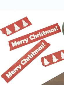 12 Rolls/Box Vintage Christmas Pattern Washi Tape Set, Creative Gold And Silver Foil Craft Design Washi Tape, Supplies For Making Handbook Essential, Party Gift Box Decorative Tape.