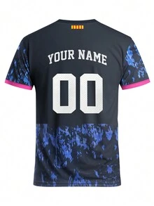 Áo bóng đá nam kiểu Barcelona được thiết kế riêng, in tên và số, áo nỉ thể thao cổ tròn thoải mái, phù hợp cho tập luyện bóng đá, mặc thường ngày và làm quà tặng mùa hè, đồ tập gym. - Nhiều màu - Xem 5